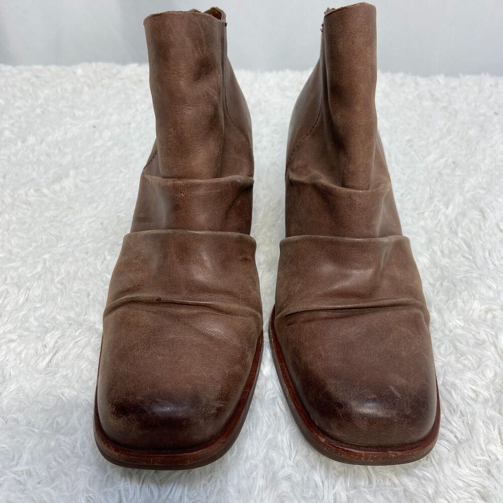Kork Ease Brown Leather Kissel Heeled Ankle Boots Size 8.5 - Picture 6 of 10
